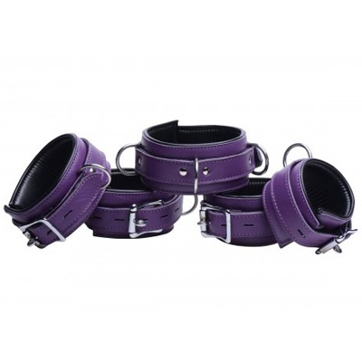 ロッキングレザーボンテージセット (紫